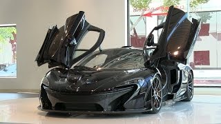 McLaren P1 supercar in Beverly Hills!  Start-up and electric motor demonstration.