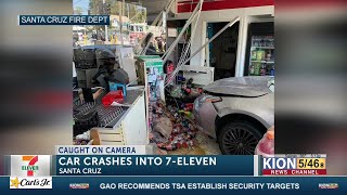 Vehicle crashes into 7-Eleven in Santa Cruz