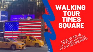 Walking Tour Times Square, Manhattan, New York. 51st street-42nd st on broadway\/7th avenue.