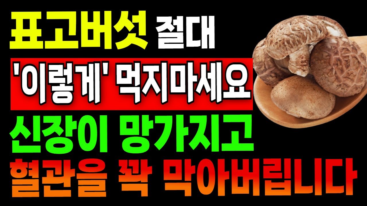 60대 이상, 표고버섯 혈관보약 vs 혈관독, 차이는 단 하나!