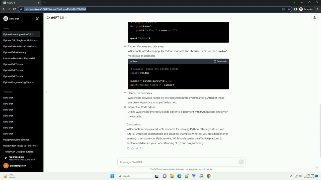 is w3schools good for learning python - YouTube