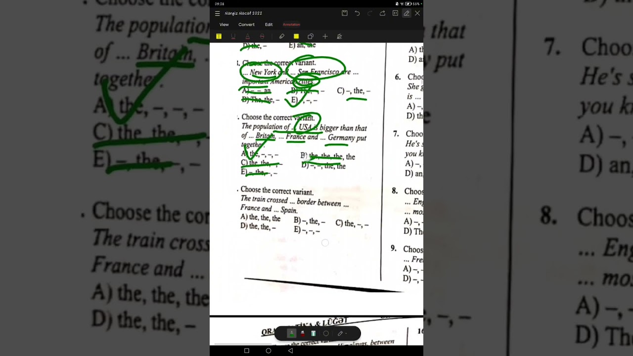 TEST İZAHI | Nərgiz Nəcəf 250 sınaq toplusu- Sınaq 22,Sınaq 23 izahı