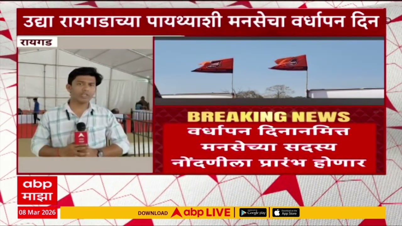 MNS 20th Anniversay : मनसेचा २० वर्धापन दिन, राज ठाकरे हे रायगडसाठी रवाना