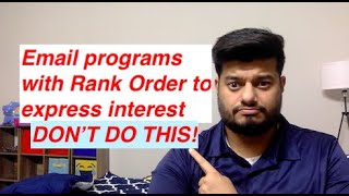 Email Programs with Rank Order- DON'T DO THIS!