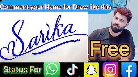 Sarika Name Signature Calligraphy Status | How to Cursive write with cut Marker #sarika @sarika