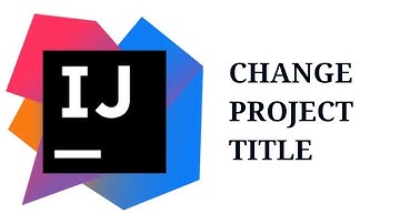 how to change project title in intellij idea