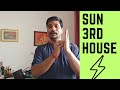 Sun in Third House in Vedic Astrology