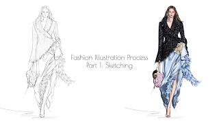 How I Draw a Fashion Illustration in Procreate | Part 1: Sketching | Christian Dior Resort 2027