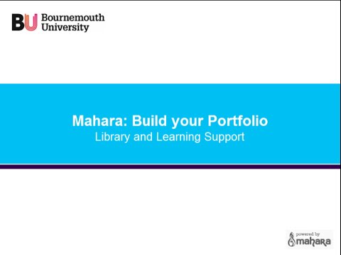 BU Mahara: Build your Portfolio