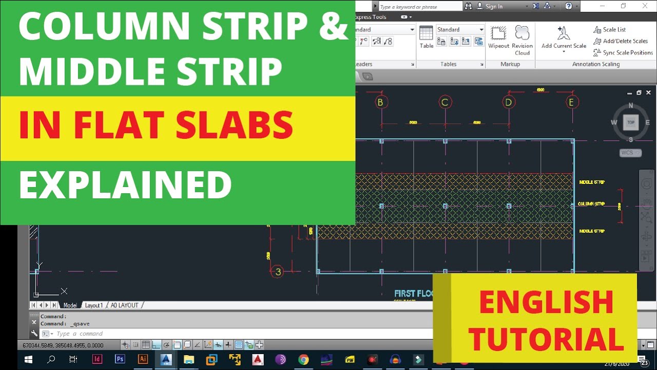 Column Strip Middle Strip in Flat Slab| Flat Slab Design| What is a ...