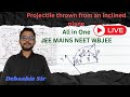 Projectile motion from an inclined plane || All in One || JEE MAINS, WBJEE, NEET(UG)