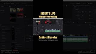 How to Insert Clips Without Overwriting in DaVinci Resolve Timeline [ In Depth Tutorial ]