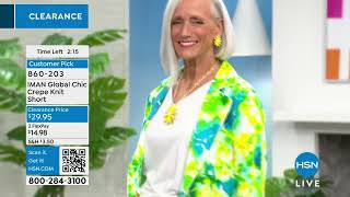 IMAN Global Chic Crepe Knit Short