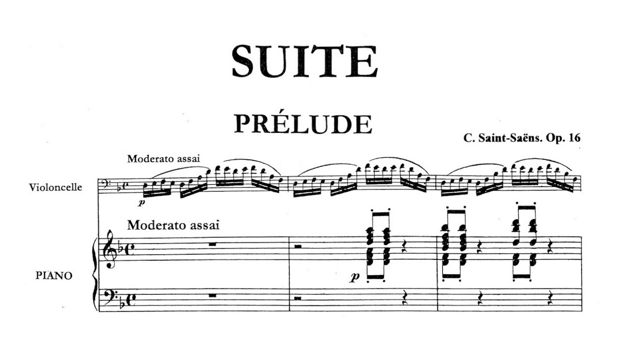 Camille Saint-Saëns – Suite for Cello and Orchestra - YouTube