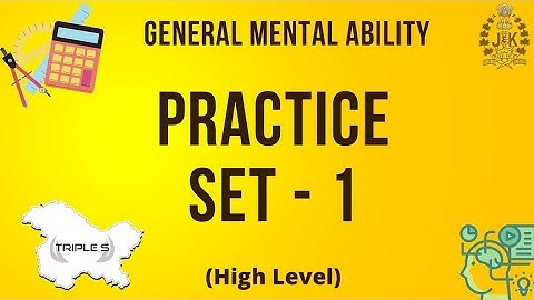 General Mental Ability - Set 1 || By Shubam Sir for JKSSB Exams