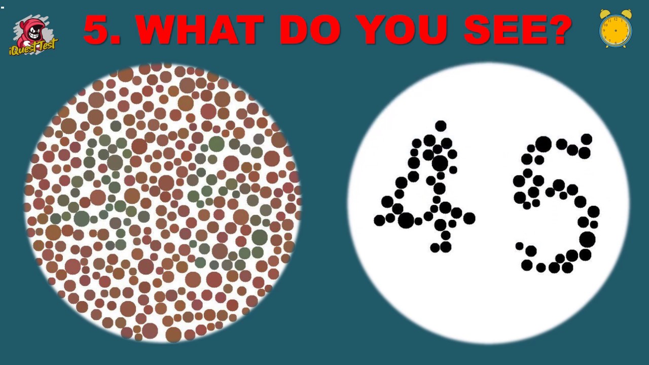 Color BLindness TEST: EYE VISION TEST BY iQUEST TEST - YouTube