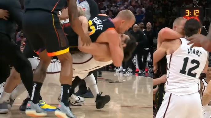 Steven Adams and Mason Plumlee Clash in Intense Scuffle, Both Ejected! 🤯 - YouTube