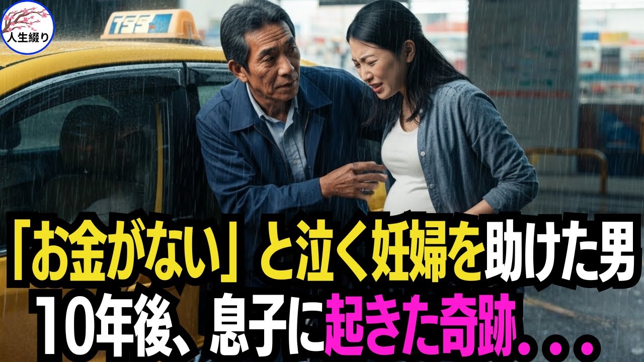 タクシーで『お金がない』と泣く妊婦を無料で病院まで送った運転手。10年後、彼の息子が難病になった時...