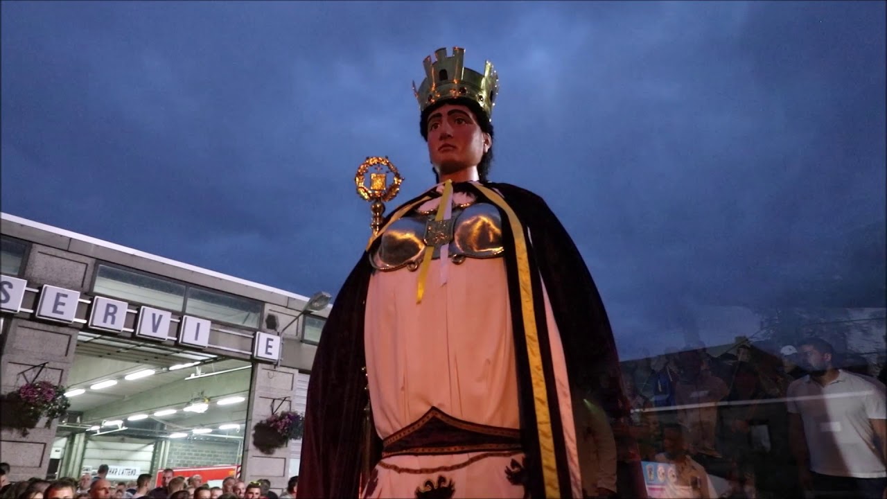 Ducasse d'Ath 2018 - Mam'zelle Victoire, lundi soir - Fanfare de Lorette