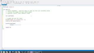 CS102 - Chapter 4 Part 3  (Switch Statement)