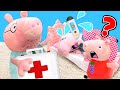 ¡Mamá Pig está enferma! Peppa Pig cuida de ella. Juguetes de peluche.