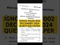 IGNOU MSOE 002 IMPORTANT QUESTIONS | DECEMBER 2024 question paper #ignou #mso #msoe002 #ignoumsoe