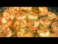 shrimp scampi with garlic cheddar biscuits