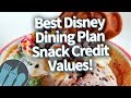 Best Disney Dining Plan Snack Credit Values in 2018!