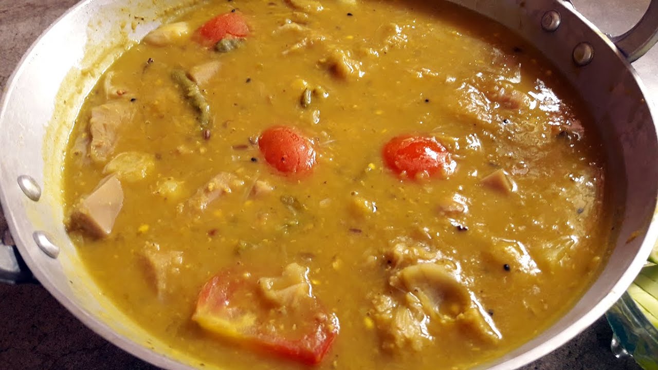 Musur এঁচোর দিয়ে মুসুর ডাল রান্না করে খান,কাঠাল দিয়ে মুসুর ডাল,Musur Dal ...