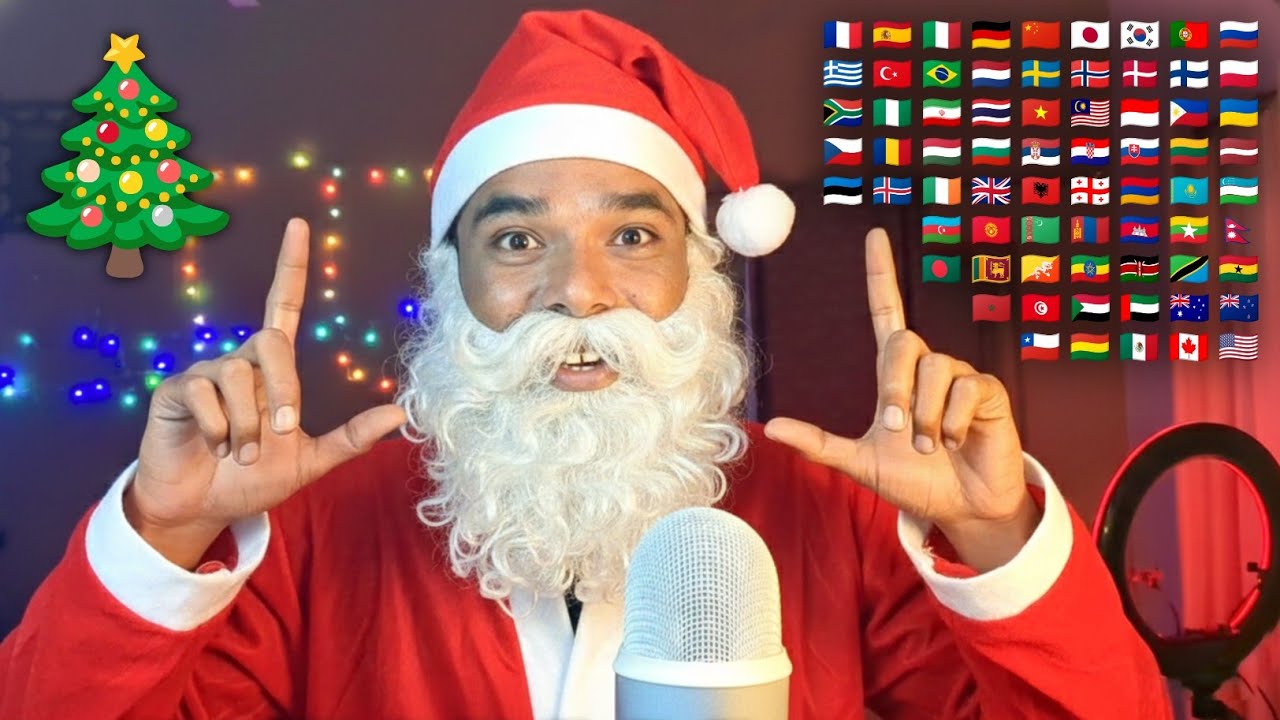 ASMR | Merry Christmas 🎄 In 70 Different Languages