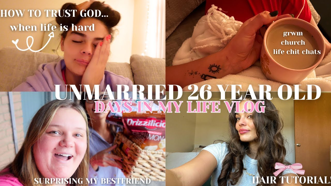LIVING ALONE AT 26 UNMARRIED VLOG: trusting God, surprising my best friend, hair tutorial + MORE!