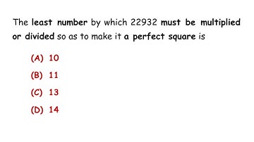 The least number by which 22932 must be multiplied or divided so as to make it a perfect square is..