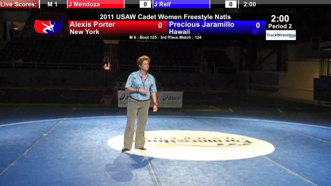 Cadet Women 3rd Place 124 pounds - Alexis Porter (NY) vs. Precious ...