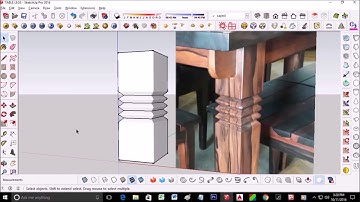 SKETCHUP 3D TUTORIAL - Corrugated Table Leg