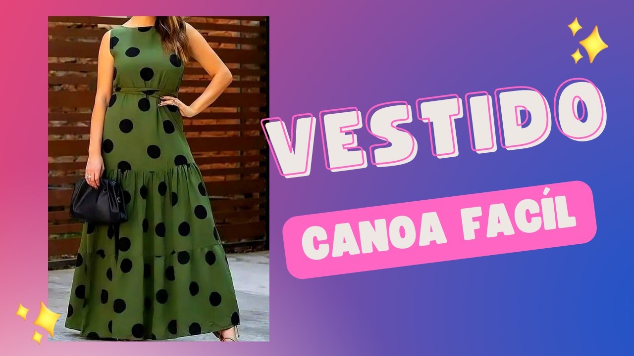 PASSO A PASSO DE VESTIDO CANOA COM BABADO 3 MARIAS [PARA INICIANTES]