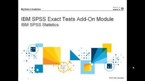 IBM SPSS ExactTests Demo
