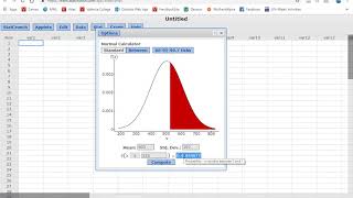 StatCrunch Normal Probability Area Under Curve Calculator