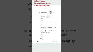 Chse Class 12 Maths Question Paper 2022  Chse Odisha Question Paper Pdf 