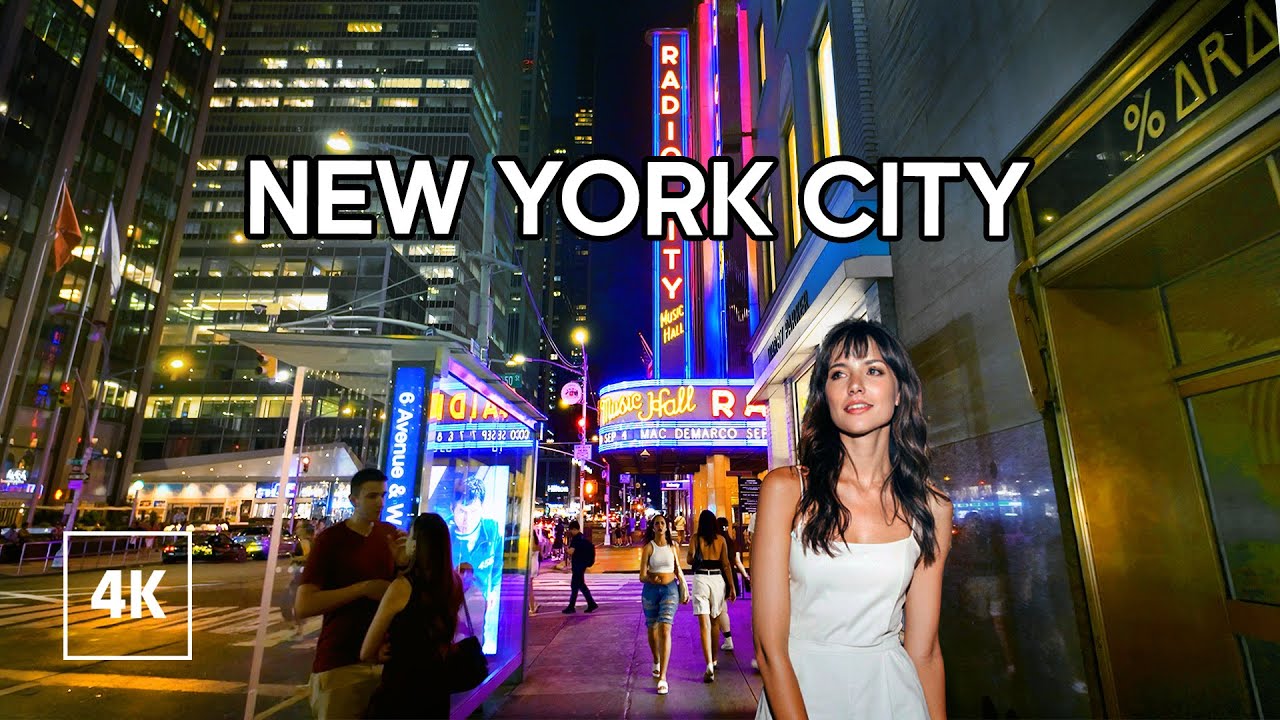 New York, Amerika Serikat | MANHATTAN | Jelajah Kota Malam 4K