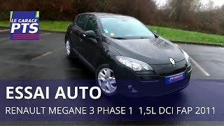 Test - Renault Megane 3 Phase 1 15L Dci Fap 110 Cv Finition Business 2011