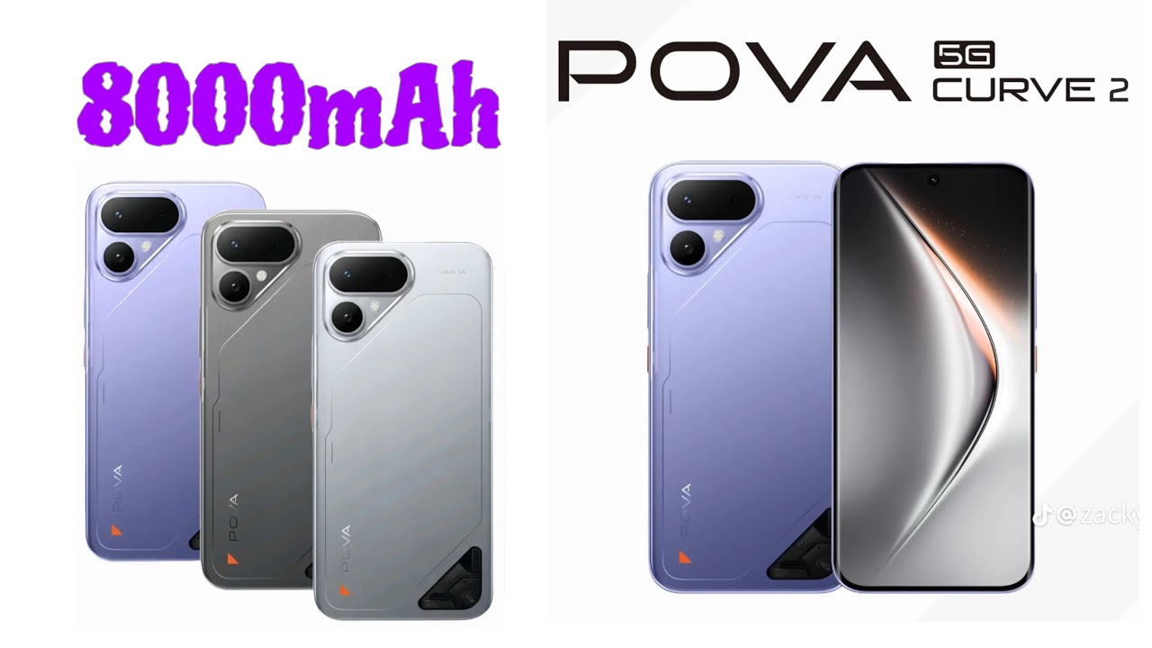 Tecno Pova Curve 2 5G ថ្មយក្ស8000mAh, រាងស្ដើងប្លែក តម្លៃ3xx$!
