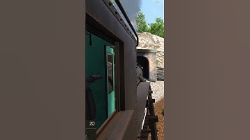#steamtrain enters #tunnel #trainsimulation #shorts #trains #railroad #train #trainsim #railroading