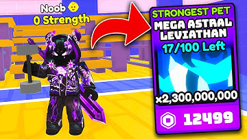 Starting Over as NOOB with STRONGEST PET in Arm Wrestling Simulator! (Roblox)