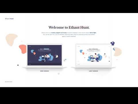 Ethant Hunt - Personal Onepage WordPress Theme cv programmer portfolio Build Website