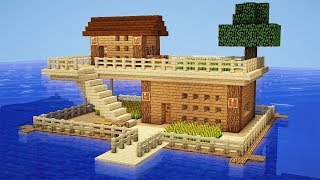 Minecraft: How to Build a Survival House on Water - House Tutorial