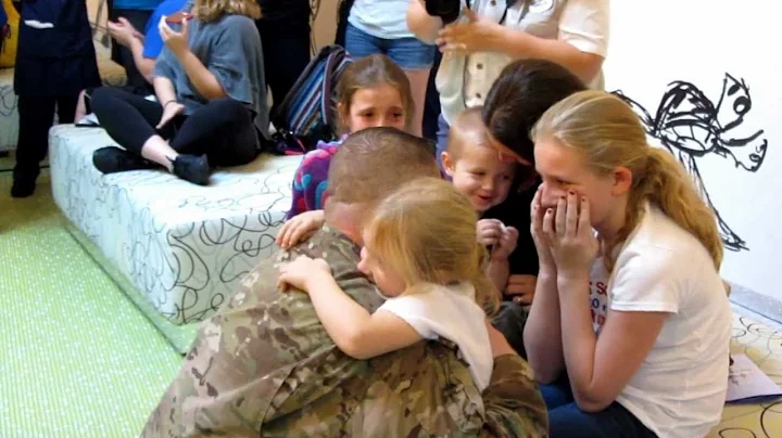 Soldier Surprises Family at Disney's Art of Animat...