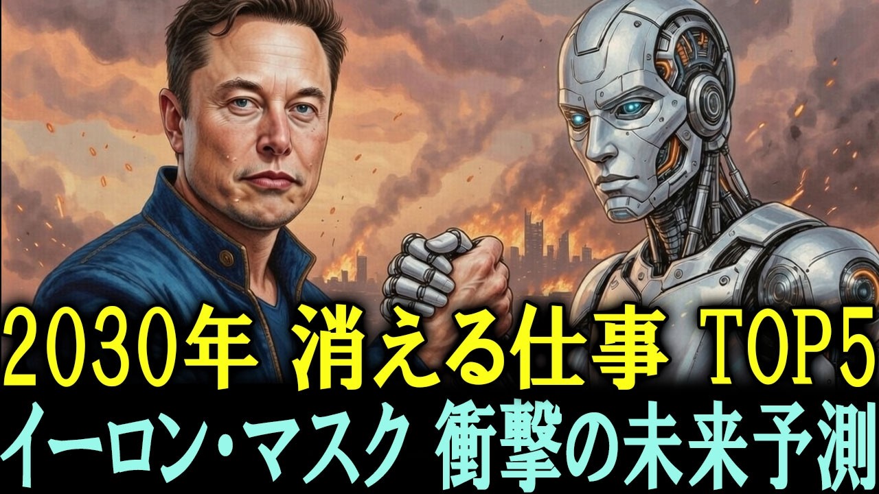 【衝撃】イーロン・マスク インタビュー要約：AI未来予測「消える職業」と「ロボット医師」の登場
