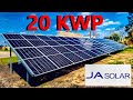 PANELA BIFACJALNE NA GRUNCIE 20KWp JASOLAR Z FALOWNIKIEM FOXESS