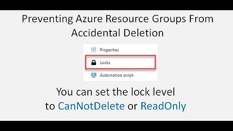 Lock Azure resources to prevent unexpected changes