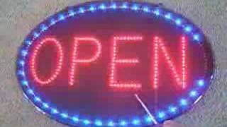 Remote LED OPEN SIGN